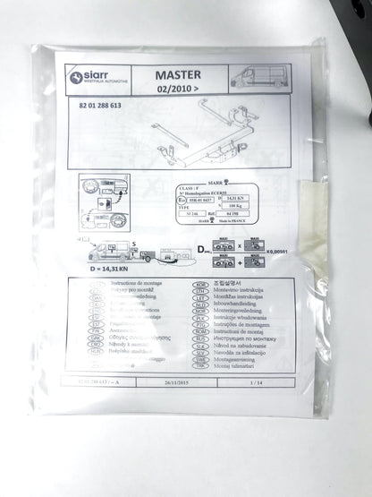 Pièce d'origine traverse d'attelage pour Renault Master 2010- 8201288613