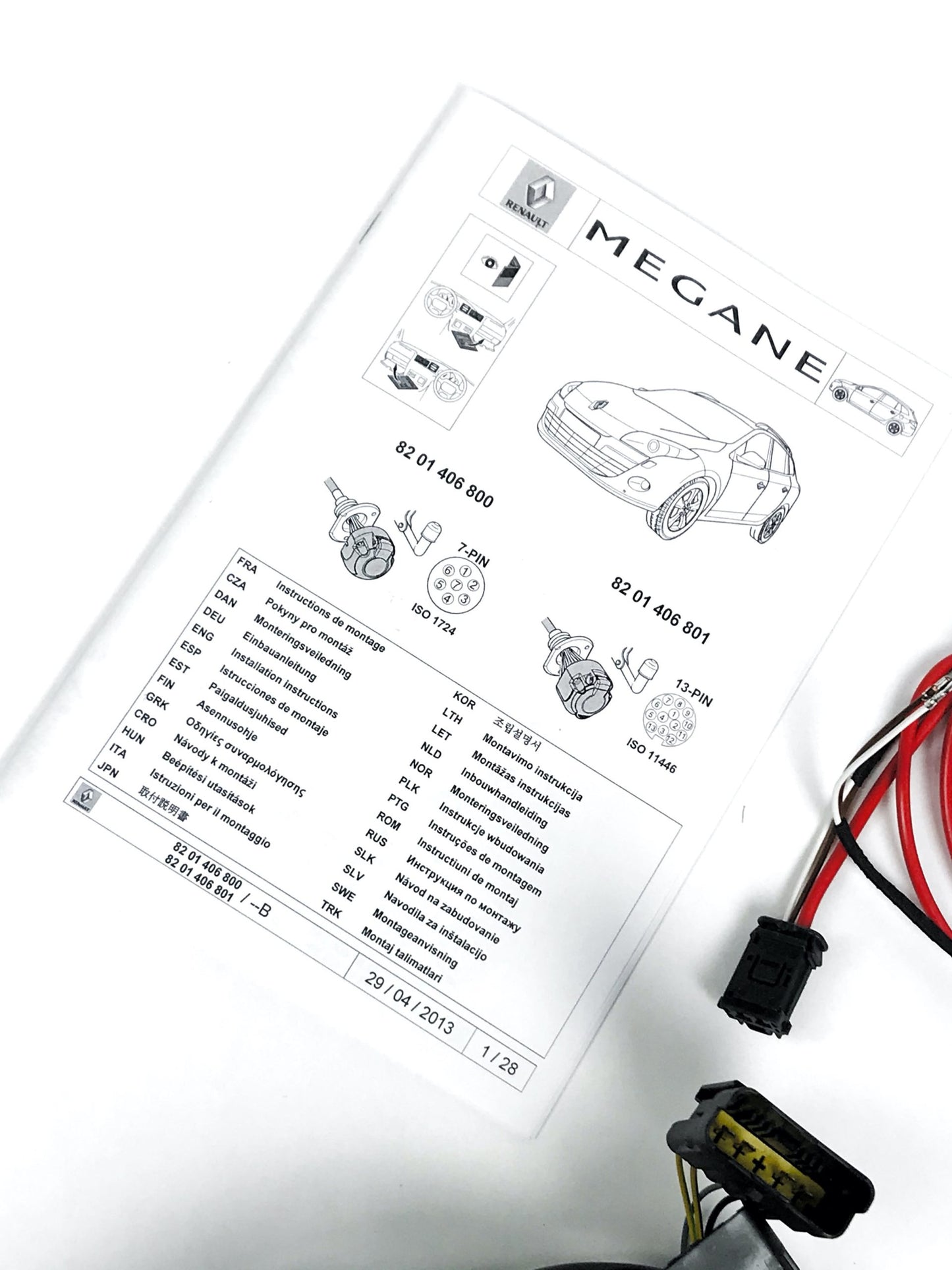 Pièce d'origine faisceau d'attelage 7 broches pour Renault Megane III Break 8201406800