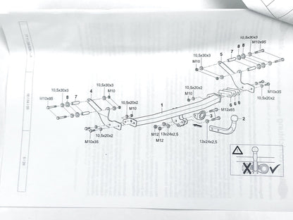 Pièce d'origine Kit complet d'attelage pour Renault Clio III 77114257