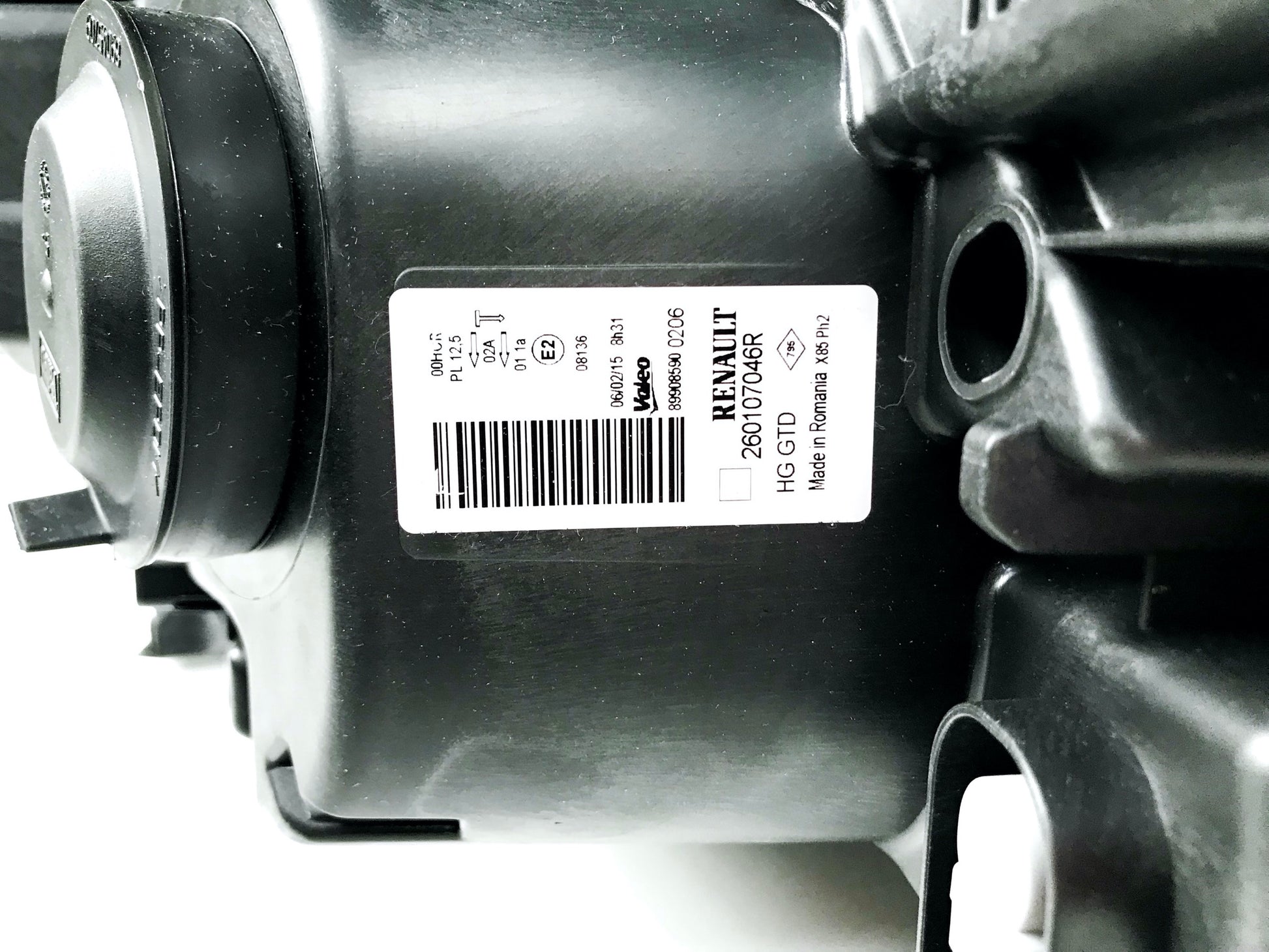 Pièce d'origine Phare gauche noir avec lentille pour Renault Clio III phase 2 260605782R.
