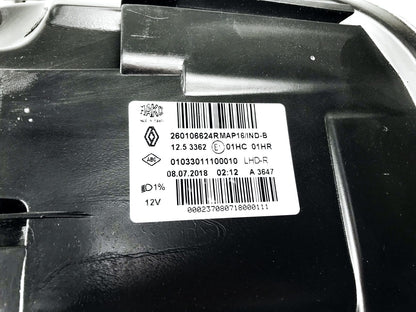 Pièce d'origine Phare avant noir pour Renault Clio IV 260106624R