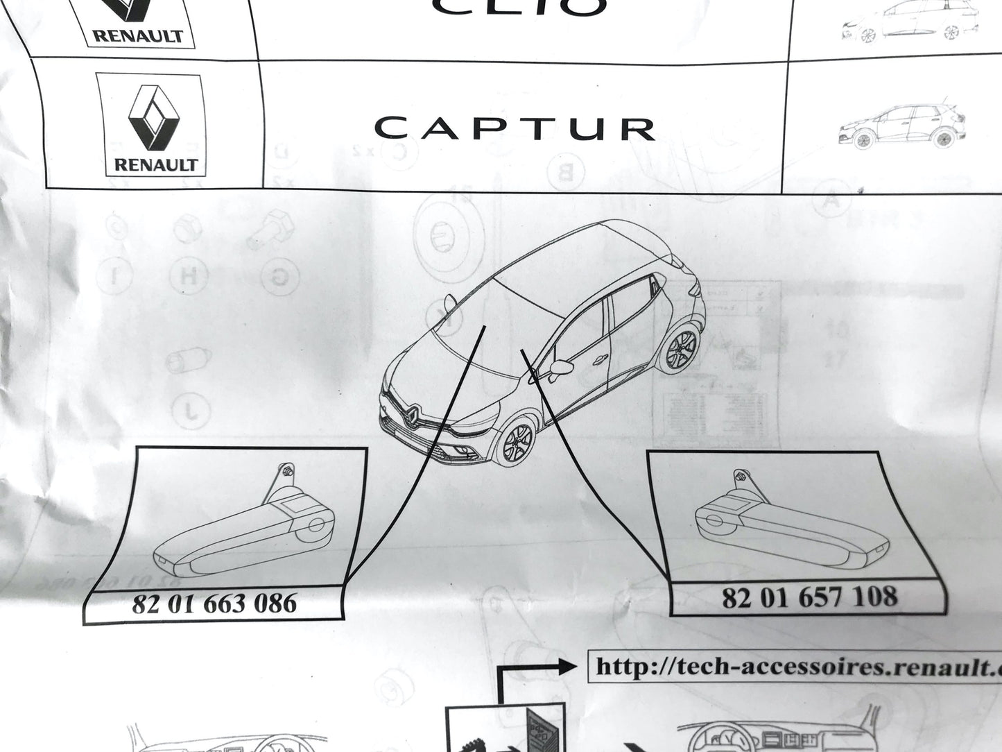 Pièce d'origine Accoudoir central pour conduite à gauche pour Renault Clio III Captur 877005068R