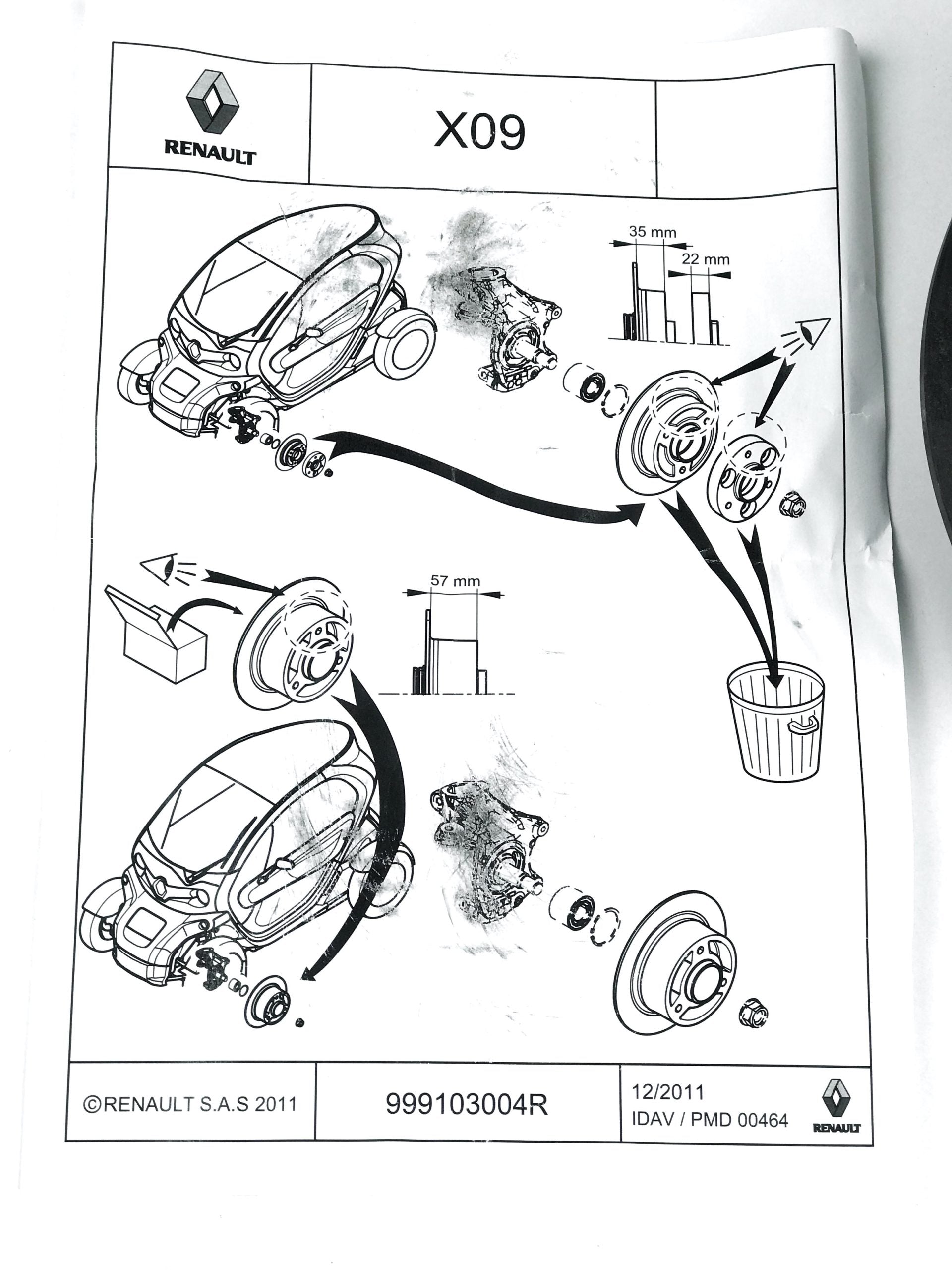 Pièce d'origine Disques de frein avant pour Renault Twizy 402064549R.