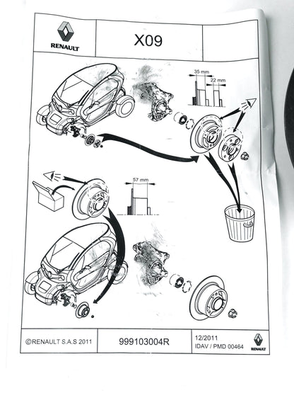 Pièce d'origine Disques de frein avant pour Renault Twizy 402064549R.