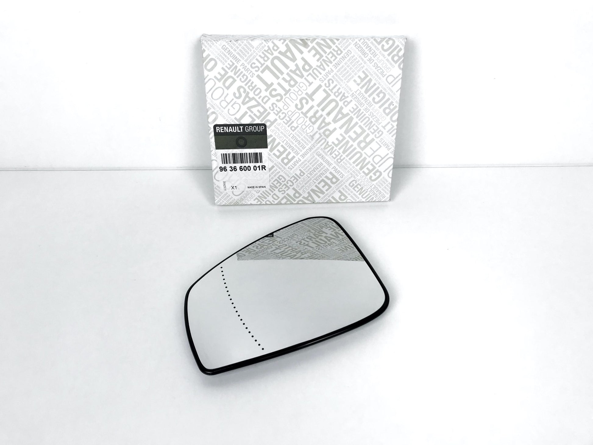 Pièce d'origine Verre de rétroviseur gauche chauffant pour Renault Laguna III 963660004R.