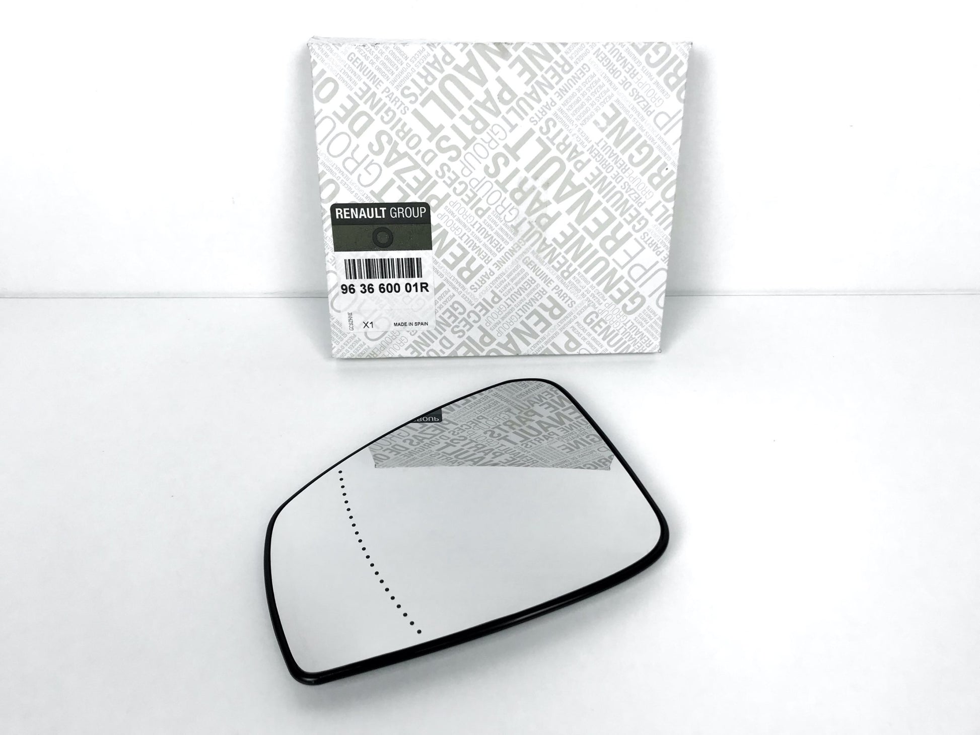 Pièce d'origine Verre de rétroviseur gauche chauffant pour Renault Laguna III 963660004R.