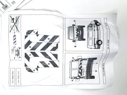 Pièce d'origine Autocollant d'avertissement réfléchissant 3M pour Renault Master 8200728898.