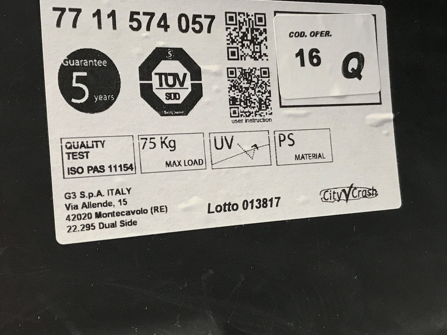 Pièce d'origine Coffre de toit 480 l G3 pour Dacia 7711574057