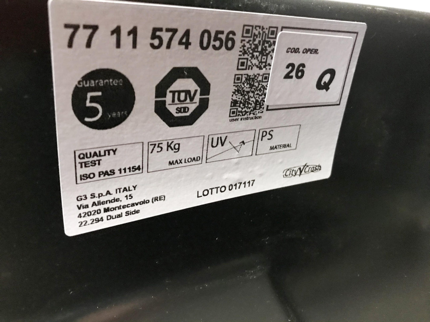 Pièce d'origine Coffre de toit 400 l G3 pour Dacia 7711574056