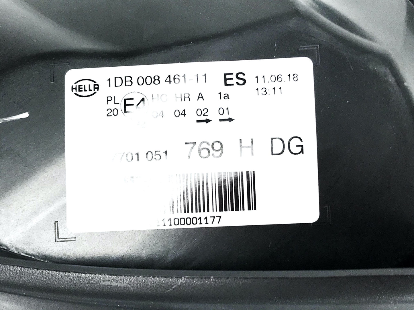 Pièce d'origine Phare noir gauche pour Renault Clio II phase 2 7701051769