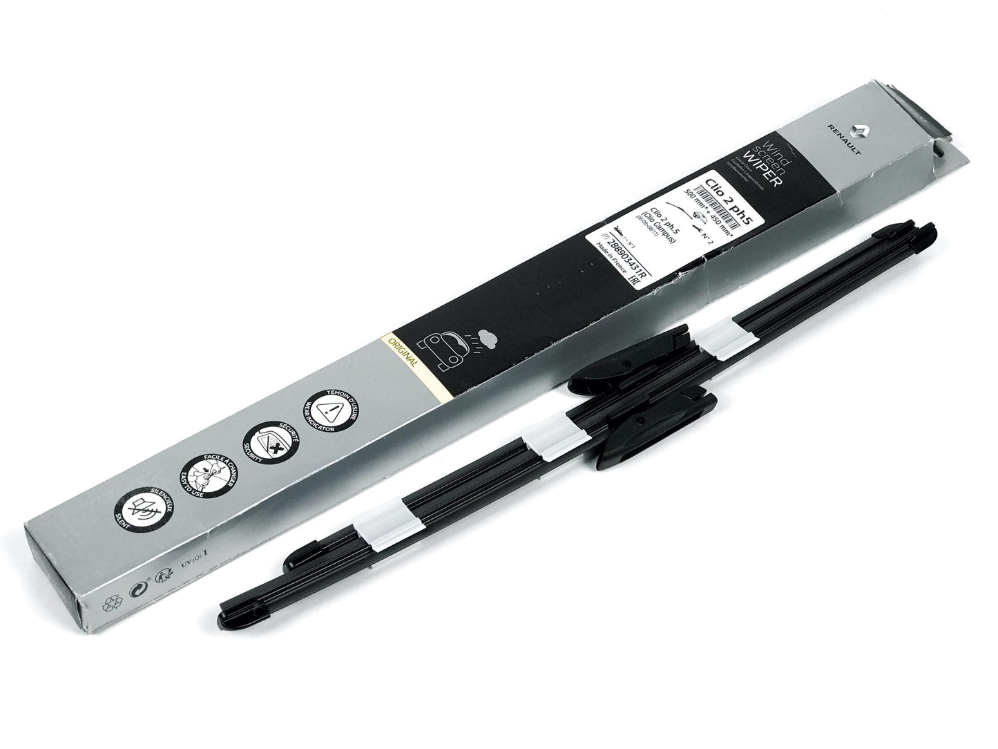 Pièce d'origine Kit balais d'essuie-glace 500 mm et 450 mm pour Renault Clio II 288903431R
