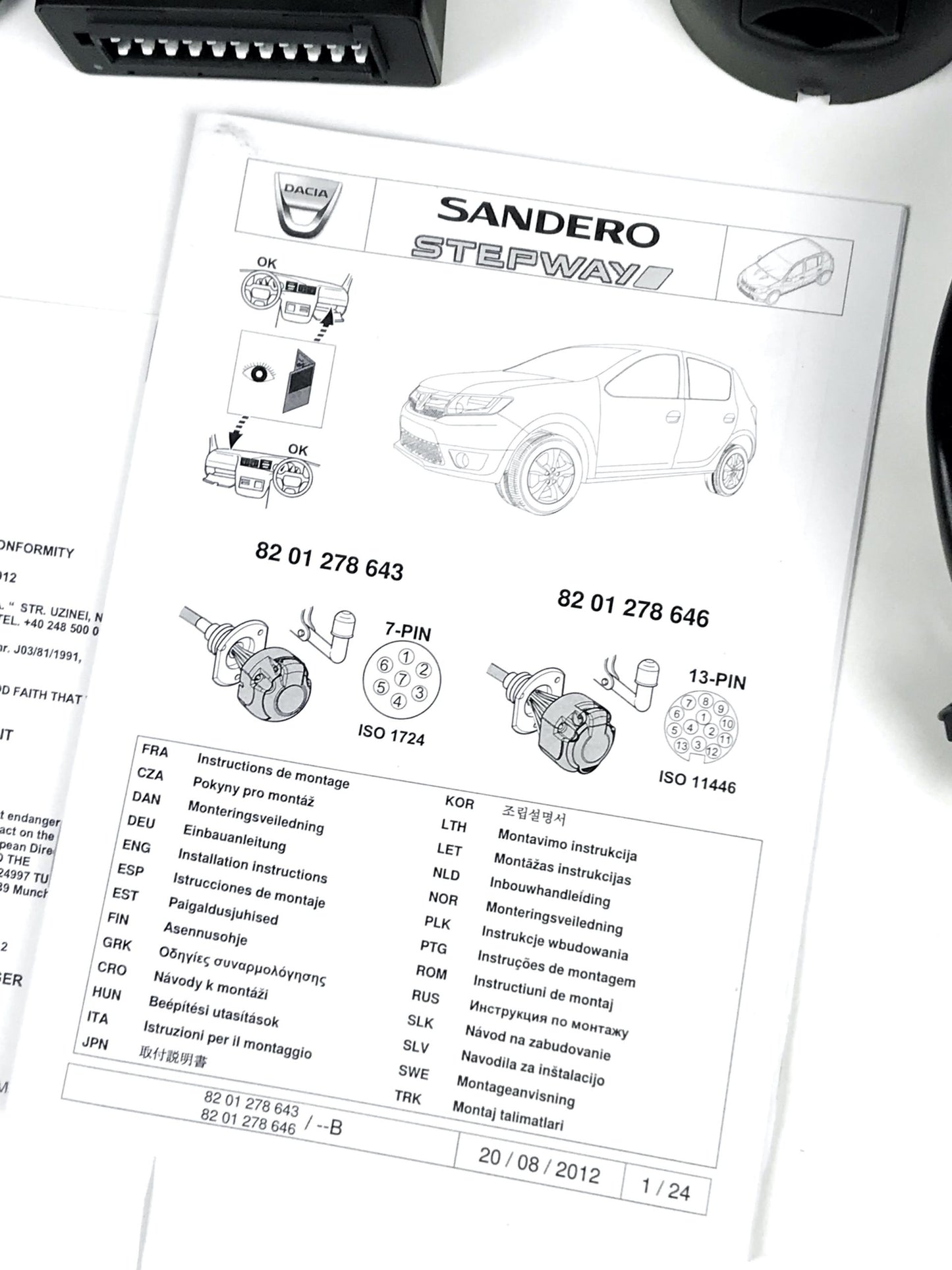 Pièce d'origine Faisceau d'attelage pour Dacia Sandero II 8201278643