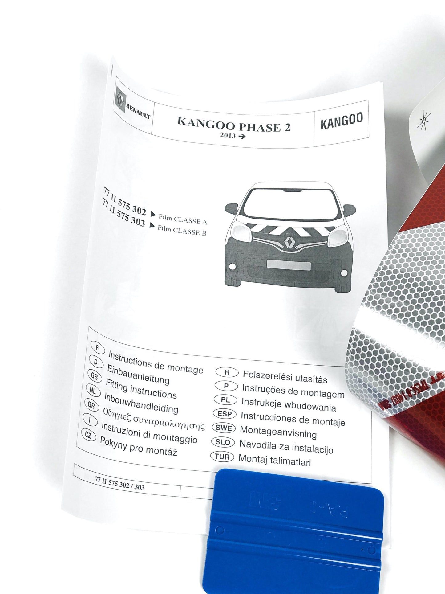 Pièce d'origine Autocollant réfléchissant 3M pour Renault Kangoo II 7711575303