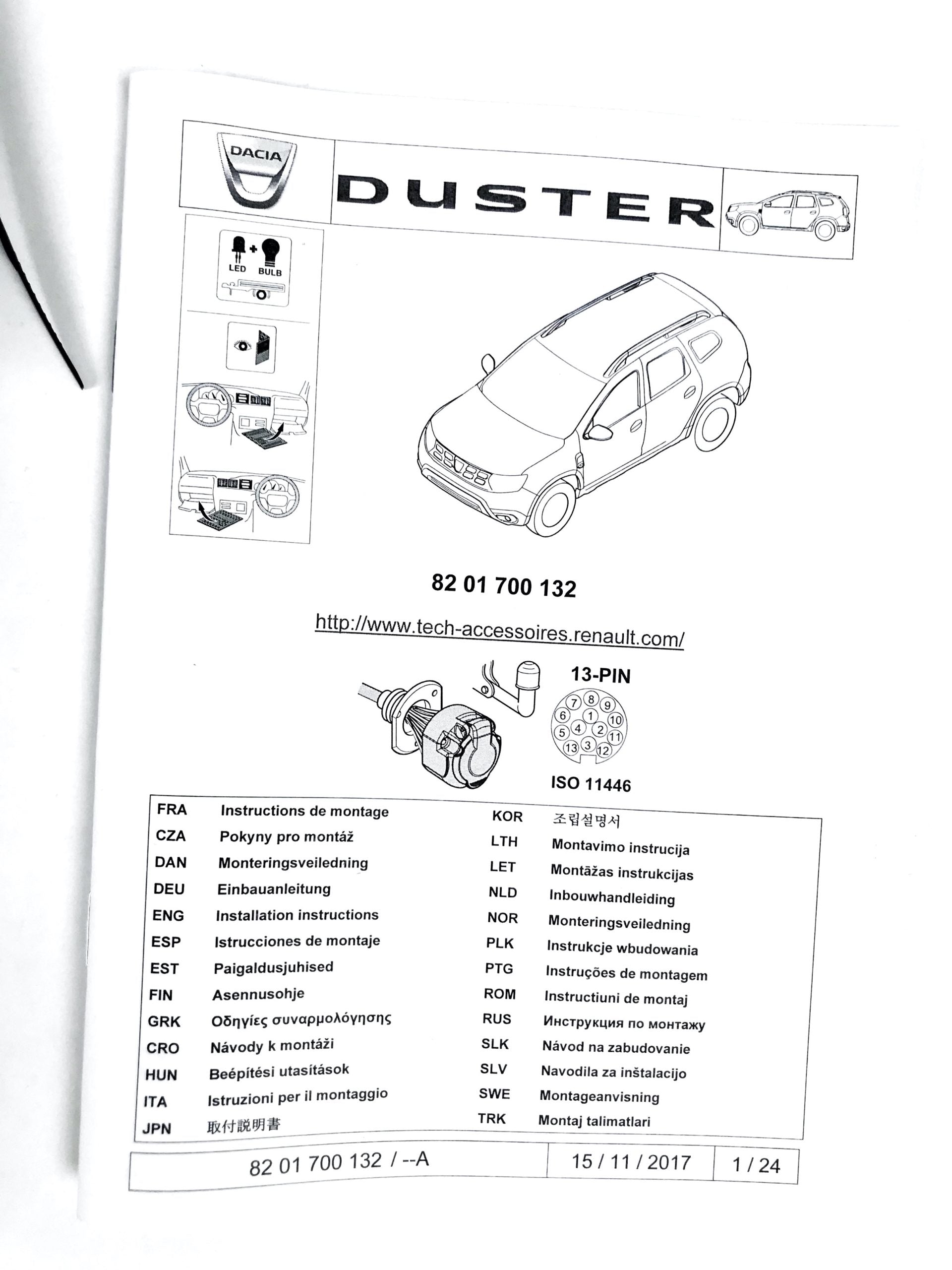 Pièce d'origine Faisceau d'attelage pour Dacia Duster II 8201700132.