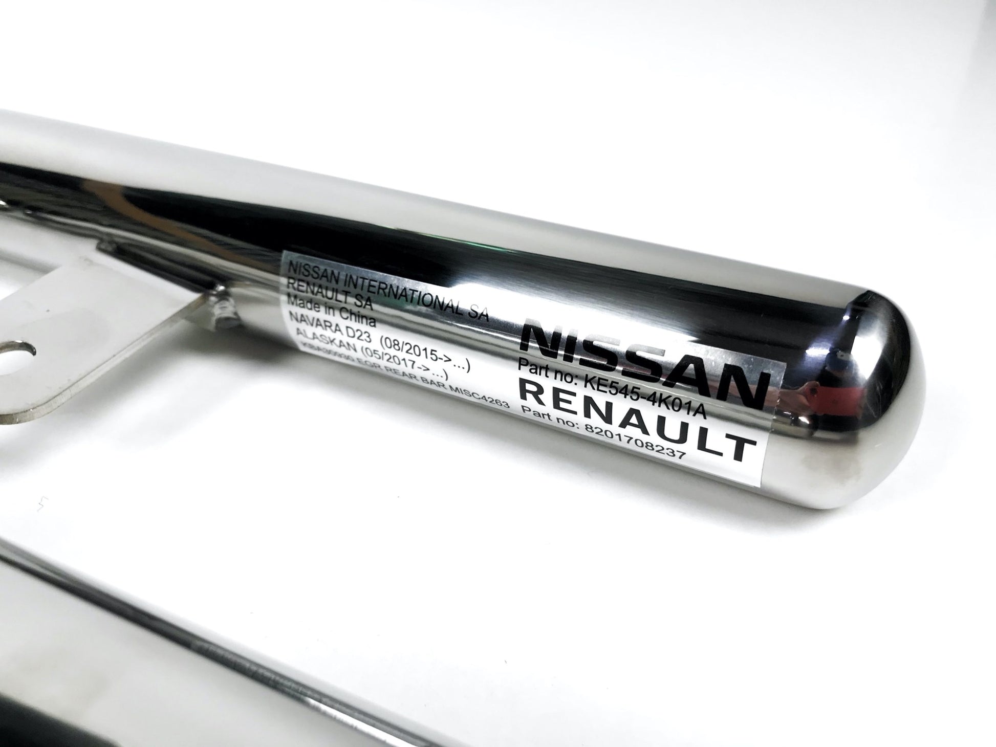 Pièce d'origine Tube de protection arrière pour Nissan Navara D23 Renault Alaskan 8201708237.