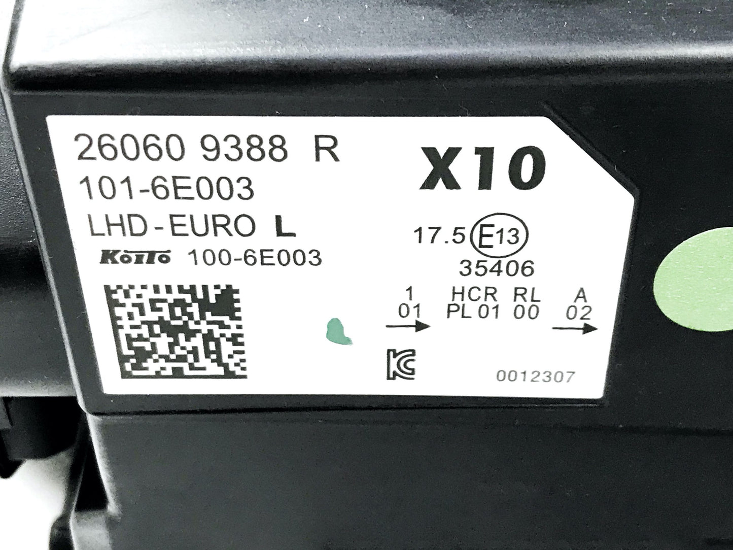 Pièce d'origine Phare gauche pour Renault Zoe II à partir de 2019 260609388R.