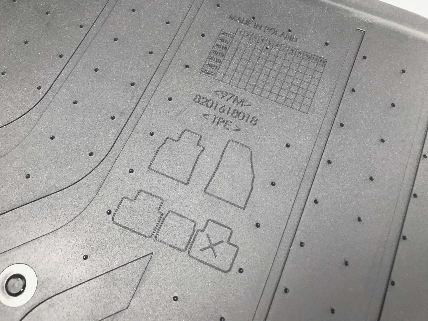Pièce d'origine Jeu de tapis de sol en caoutchouc pour Renault Megane IV 8201618018.