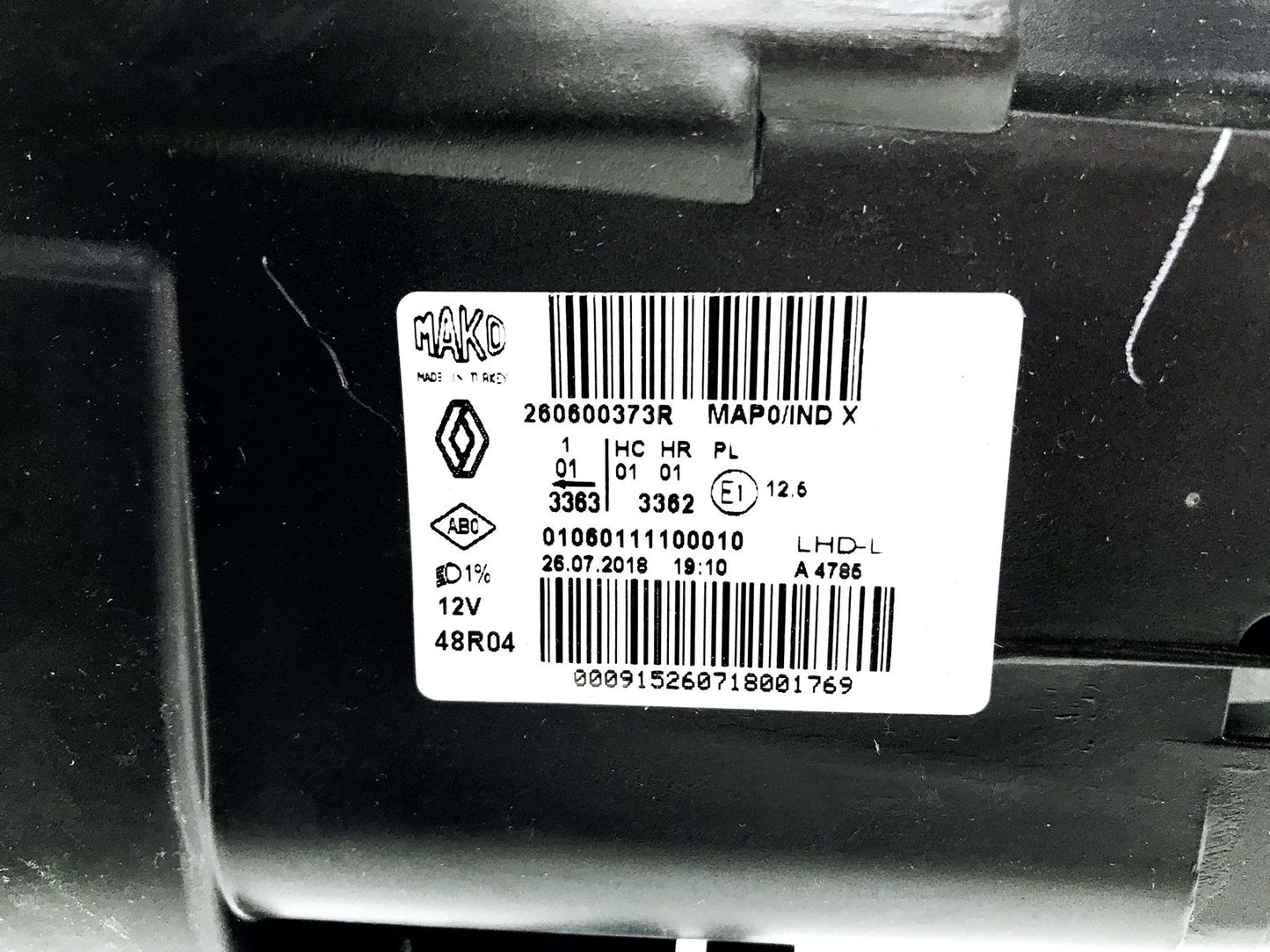 Pièce d'origine Phare gauche pour Renault Clio IV 260600373R.