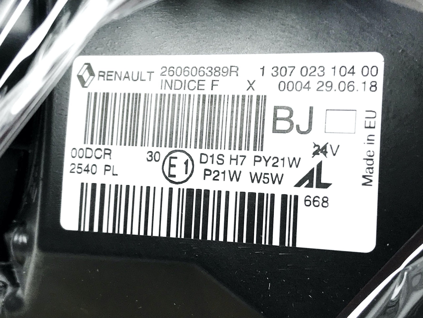 Pièce d'origine Phare xénon D1S pour Renault Megane III 260606389R.