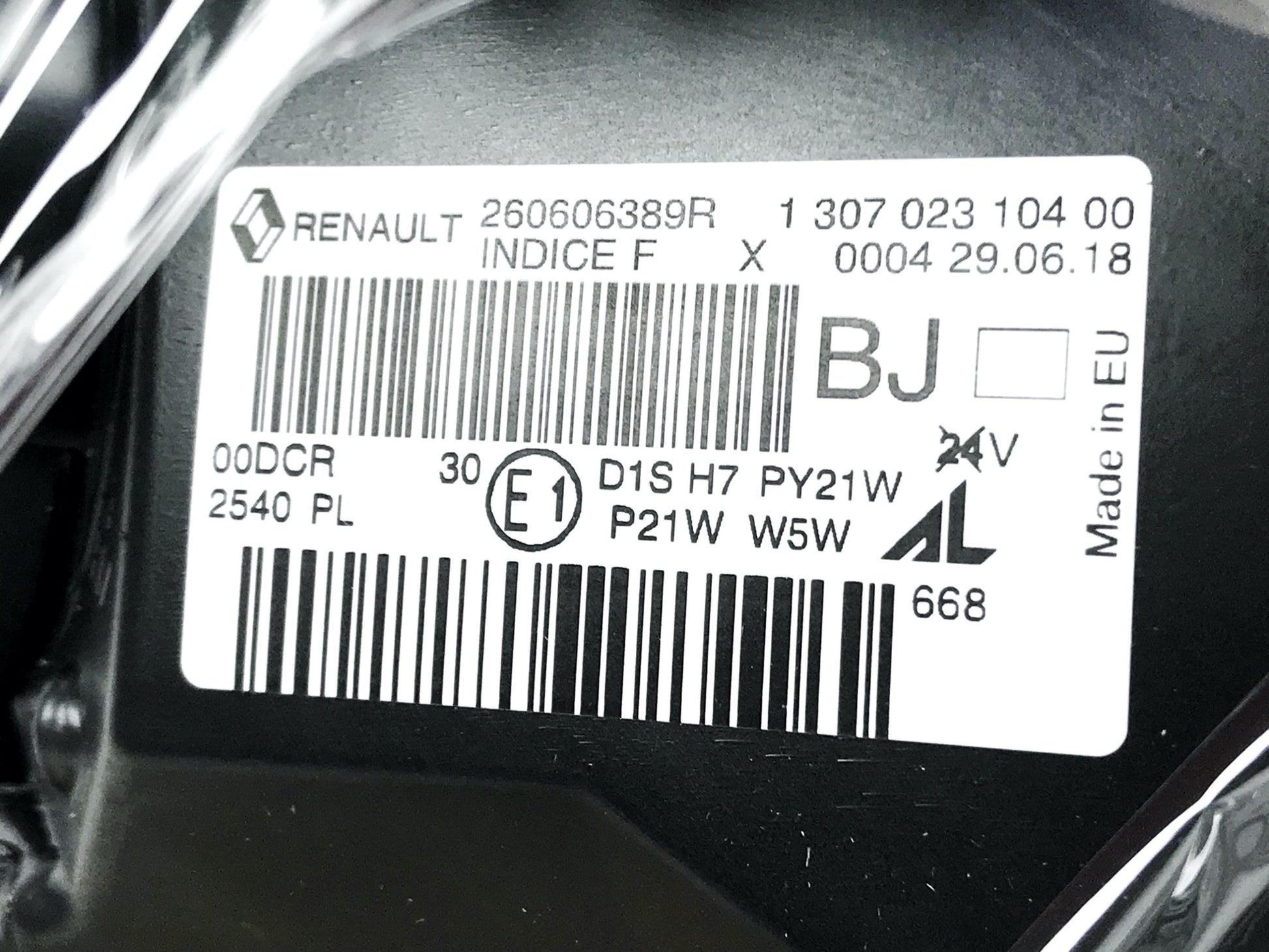 Pièce d'origine Phare xénon D1S pour Renault Megane III 260606389R.
