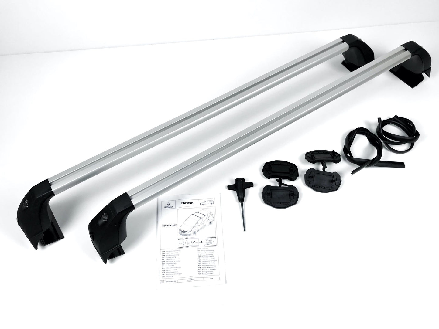 Pièce d'origine Barres de toit transversales aluminium pour Renault Espace V 8201492842.