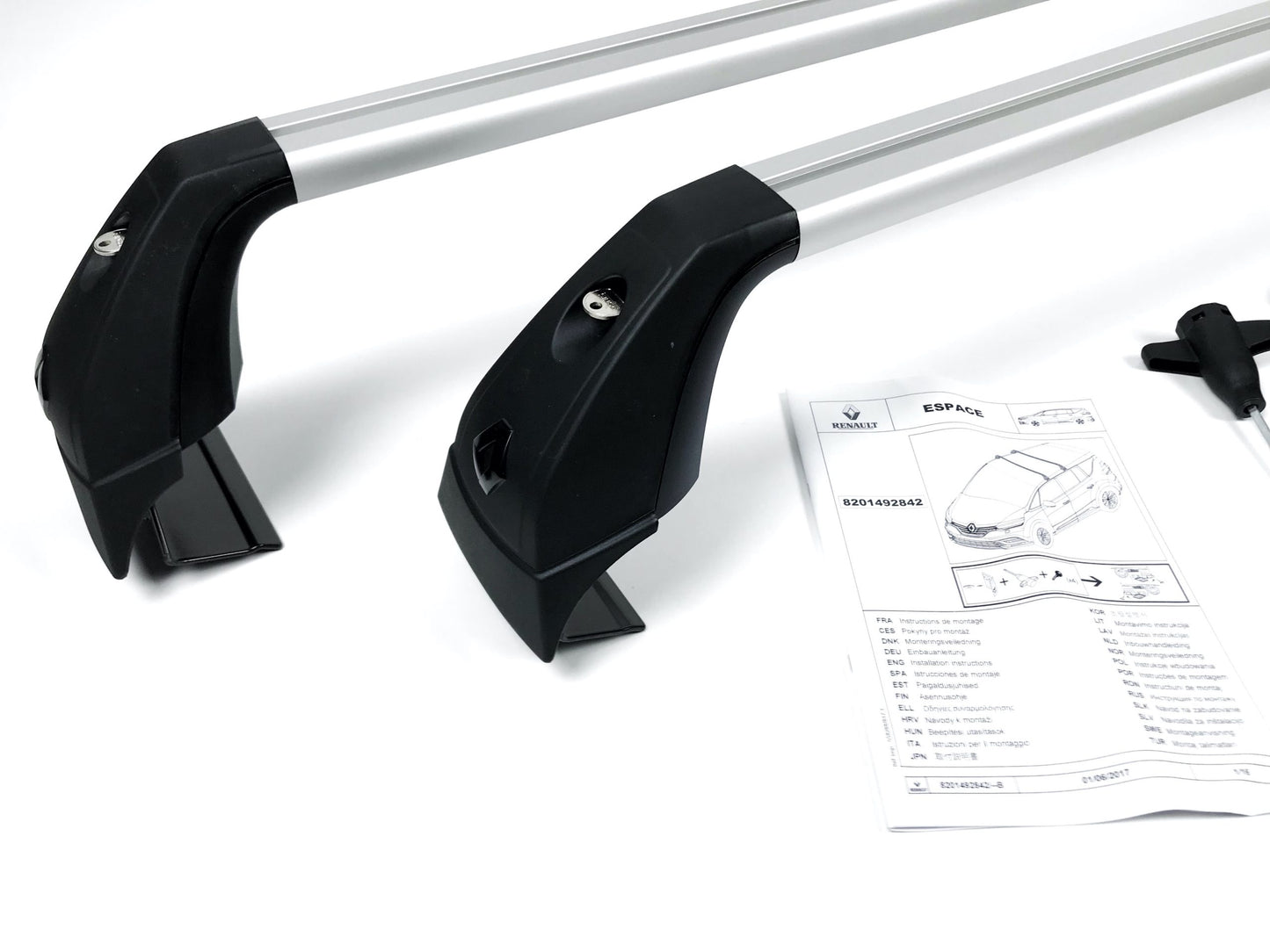 Pièce d'origine Barres de toit transversales aluminium pour Renault Espace V 8201492842.