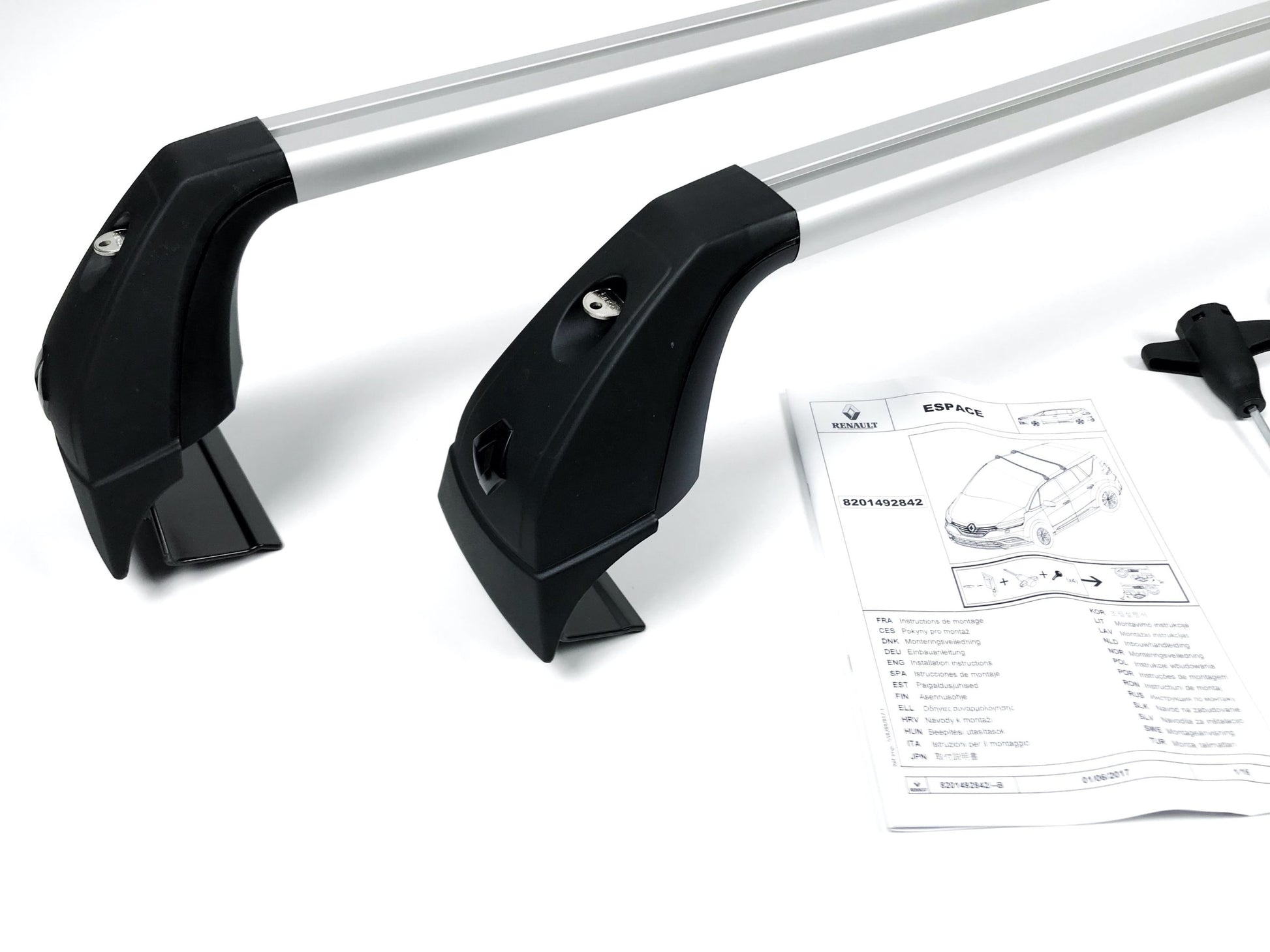 Pièce d'origine Barres de toit transversales aluminium pour Renault Espace V 8201492842.