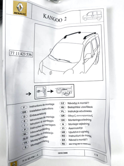 Pièce d'origine Galerie de toit multifonction pour Renault Kangoo II 7711423536