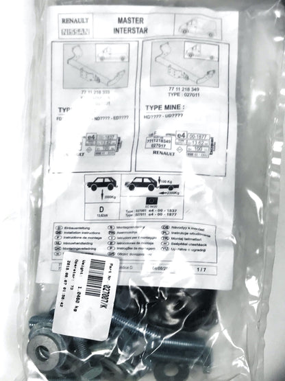 Pièce d'origine Traverse d'attelage pour Renault Master II X70 7711218333.