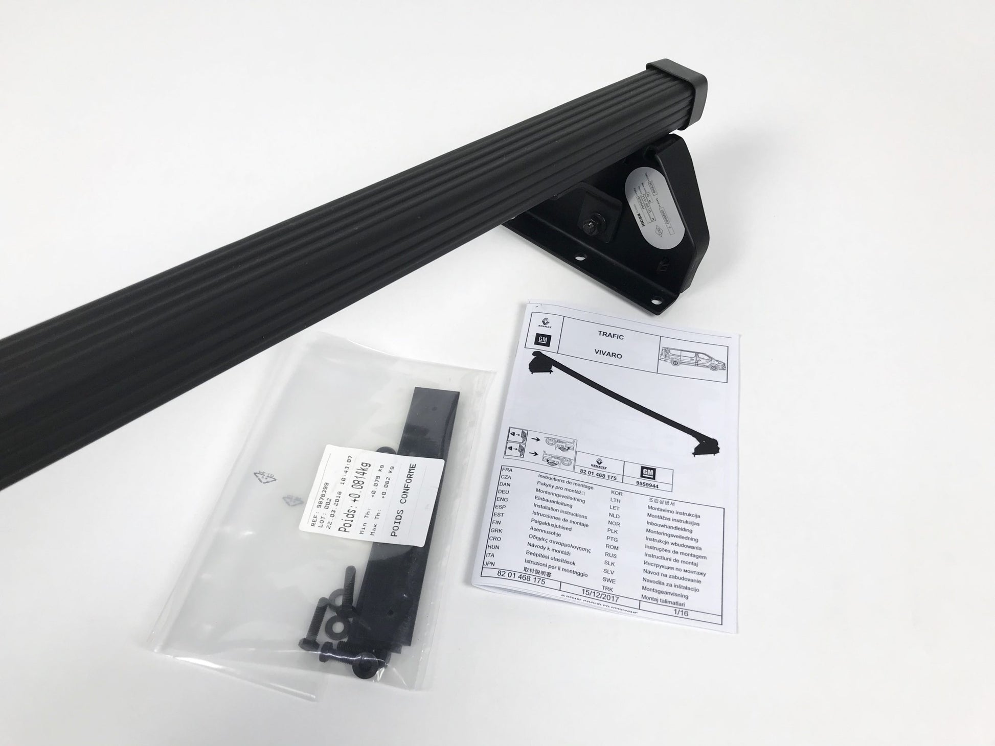 Pièce d'origine Barres de toit transversales pour Renault Trafic III Opel Vivaro B 8201468175.