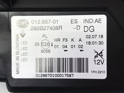 Pièce d'origine Feu antibrouillard avant gauche LED pour Renault Clio IV RS 260B27408R
