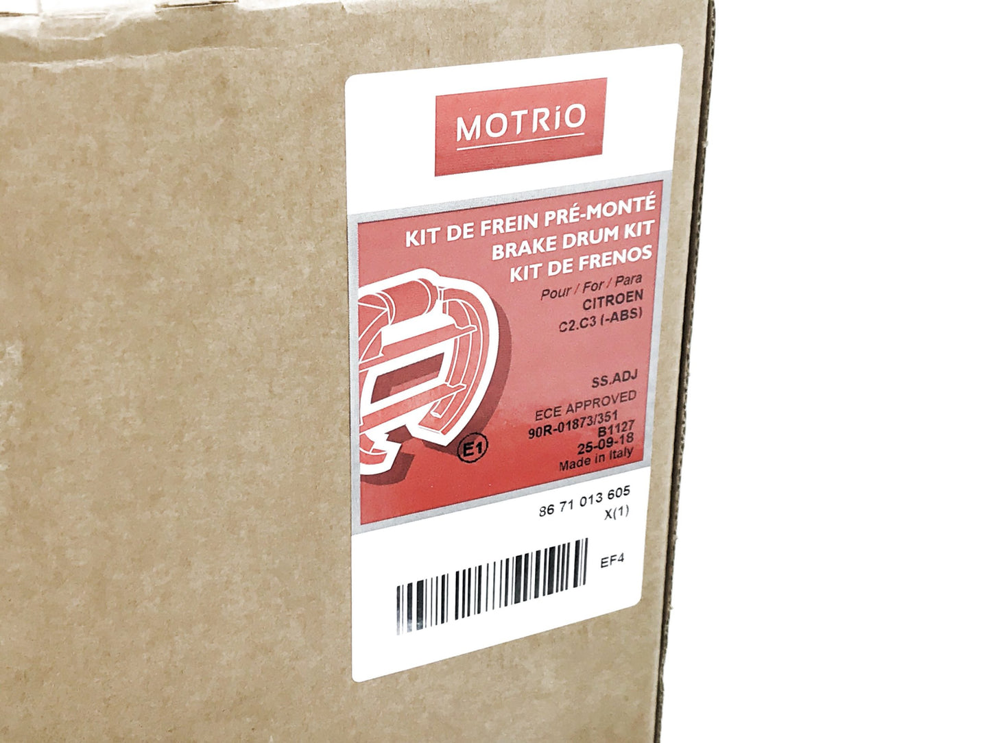 Pièce d'origine Kit mâchoires de frein arrière pour Citroen Peugeot 8671013605