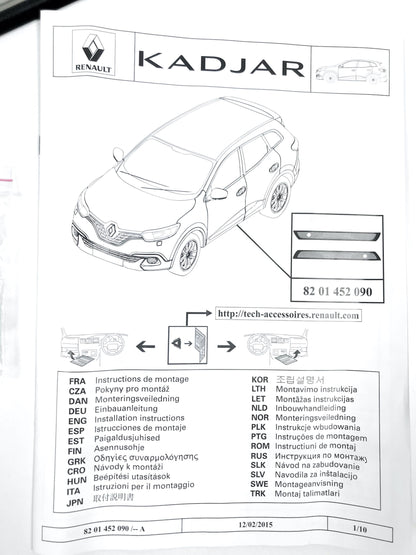 Pièce d'origine Baguettes décoratives éclairées LED pour Renault Kadjar 8201452090