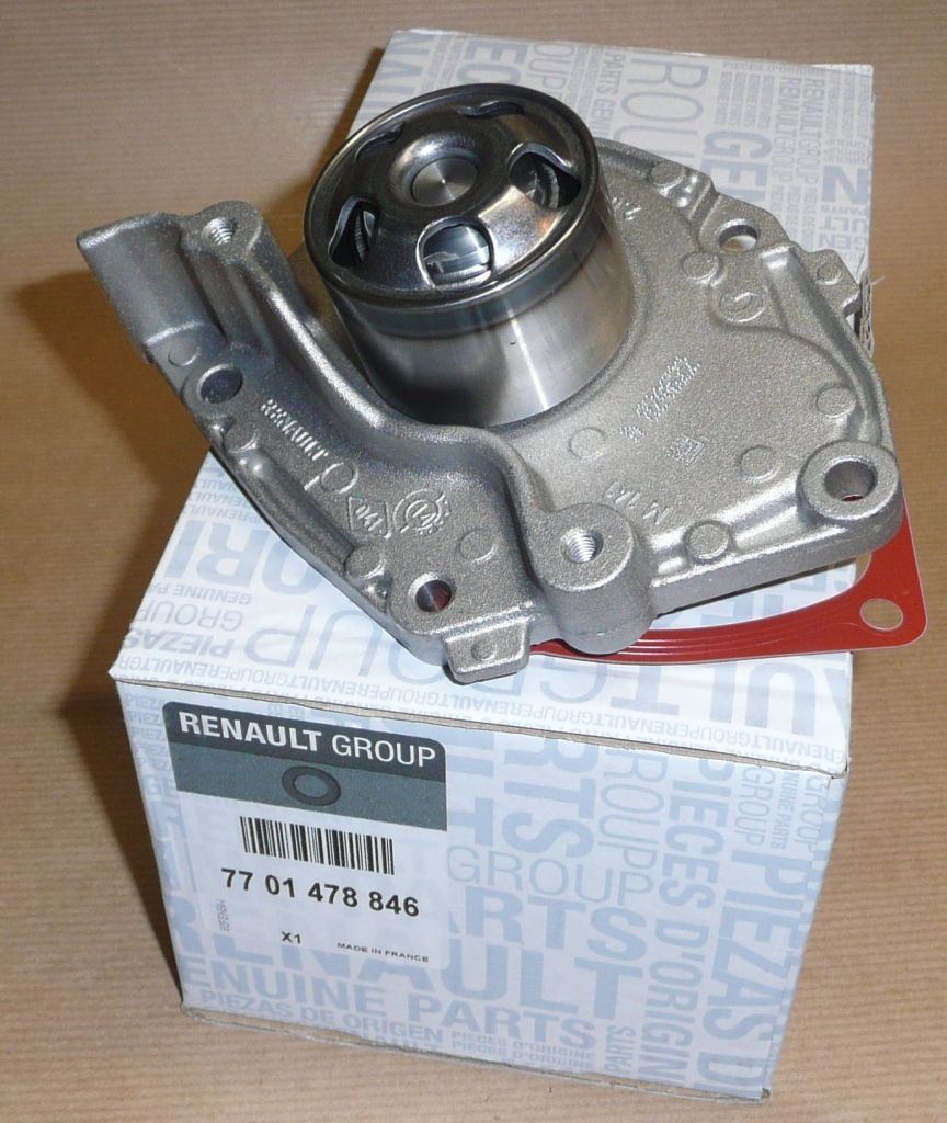 Pompe à eau d’origine Renault — Mégane / 1.9dCi / 52 mm — 7701478846 — photographie de la pièce