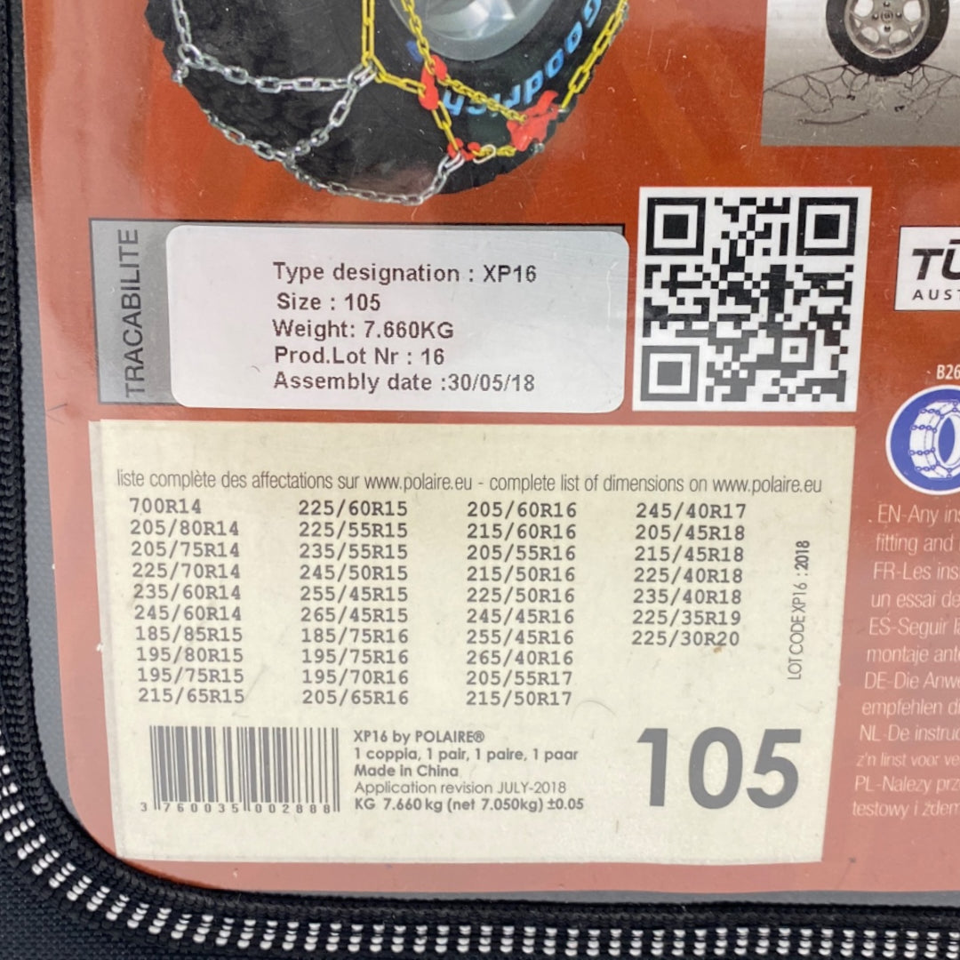 Pièce d'origine Chaînes à neige pour Renault Master III Trafic III Fiat Talento 7711785599