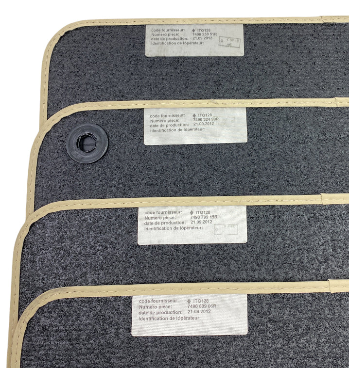 Pièce d'origine Tapis de sol en velours pour Renault Laguna III Coupé 749009961R