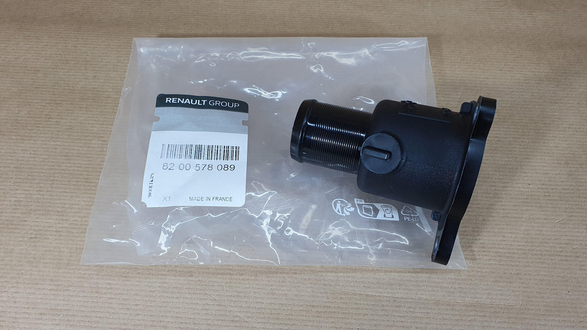 Boîtier de thermostat d’origine Renault — 1.4-2.0 pour 1 conduite — 8200578089 — photographie de la pièce