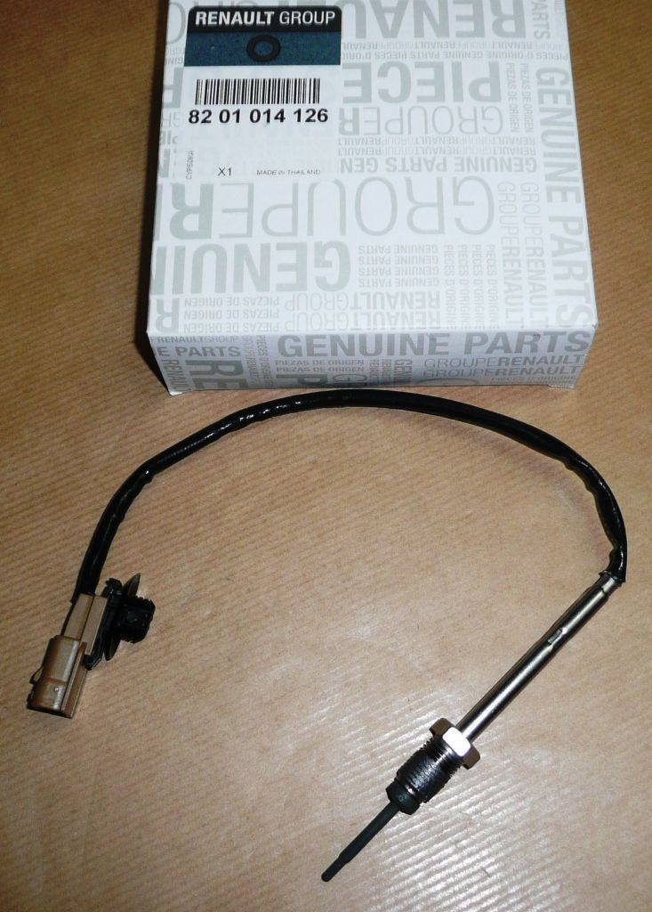 Sonde de température des gaz d’échappement d’origine Renault — 3.0DCI V6 — 8201014126 — photographie de la pièce