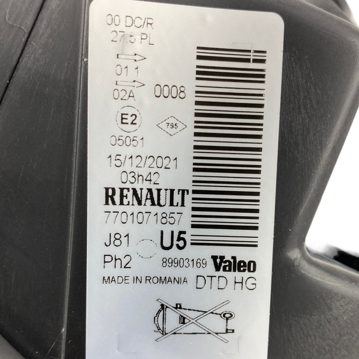 Pièce d'origine Phare xénon avant droit pour Renault Espace IV phase 2 7701071857