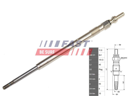 BOUGIE DE PRÉCHAUFFAGE FIAT DUCATO 06> 2.3/3.0JTD.