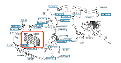 Pièce d'origine refroidisseur d'huile pour Nissan Qashqai 216064EA0A