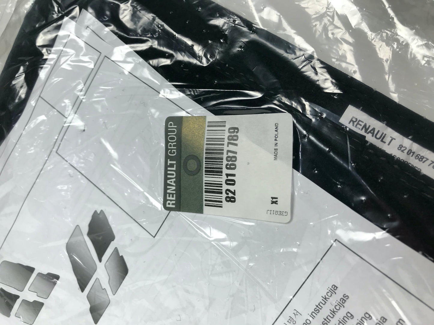 Pièce d'origine Jeu de tapis de sol velours pour Renault Megane IV 8201687789