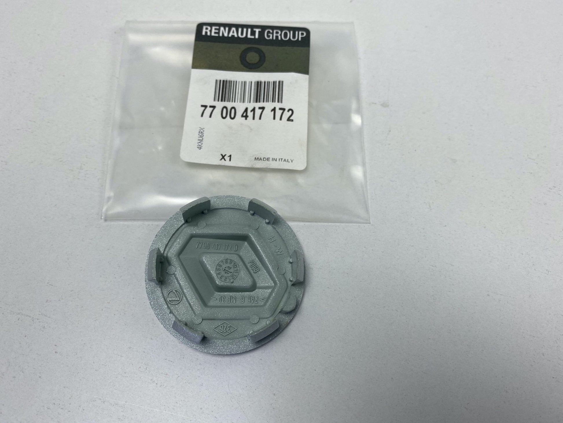 Original bouchon de roue 55 mm pour jante en aluminium Renault, 7700417172.