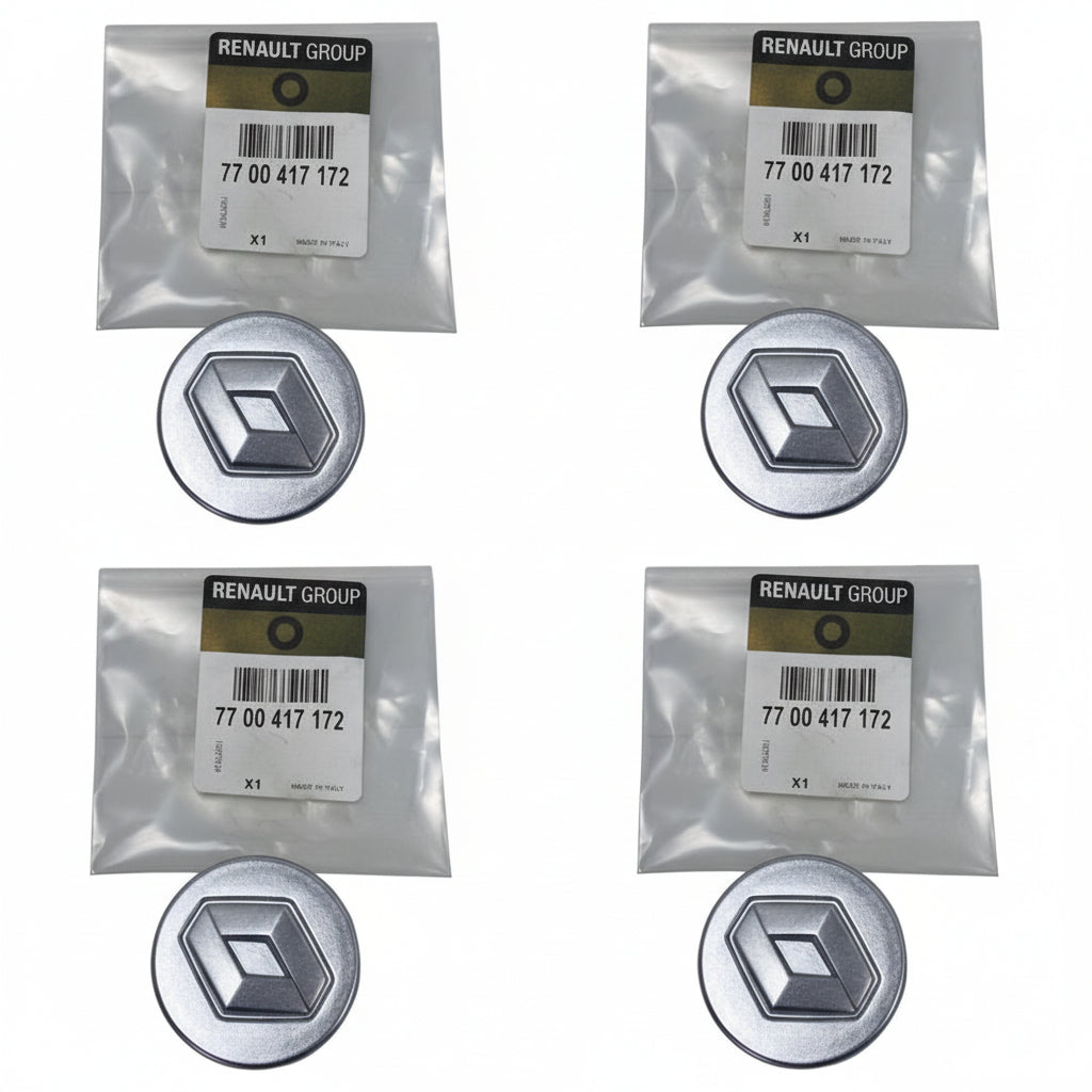 Pièce d'origine 4x Cache-moyeu de jante alliage pour Renault 7700417172
