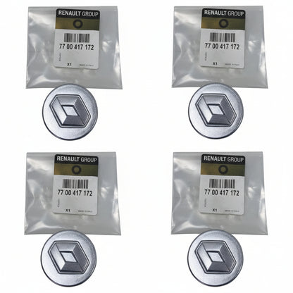 Pièce d'origine 4x Cache-moyeu de jante alliage pour Renault 7700417172