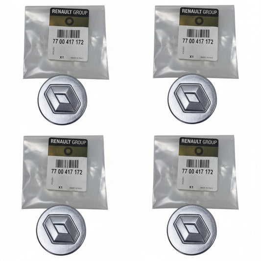 Pièce d'origine 4x Cache-moyeu de jante alliage pour Renault 7700417172