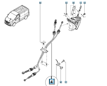 Pièce d'origine Câble de changement de vitesse pour Renault Trafic III Opel Vivaro B 349359296R