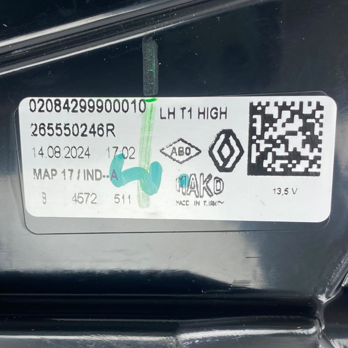 OE d’origine feu gauche arrière Renault Captur II , 265550246R.