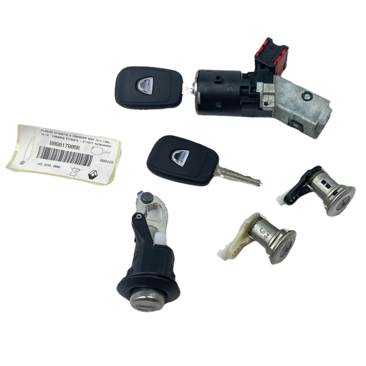 Pièce d'origine Kit de serrures avec neiman pour Dacia 806017805R