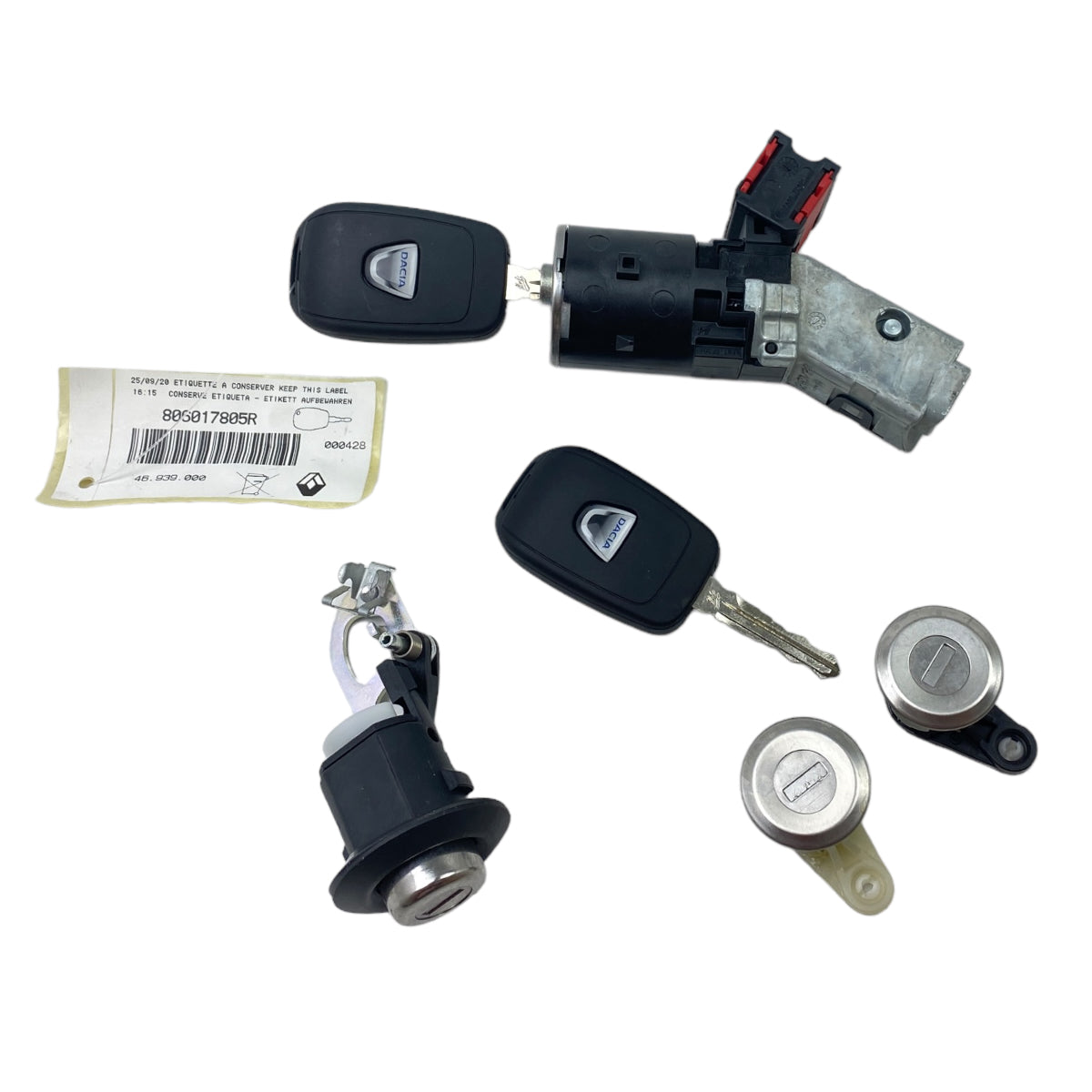 Pièce d'origine Kit de serrures avec neiman pour Dacia 806017805R